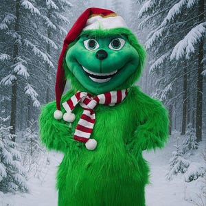 Grinchyy Fursuit – Christmas Costume for Holiday Fun | Fursuit Head or Full Set Available | Premade or Custom Order / halloween costume