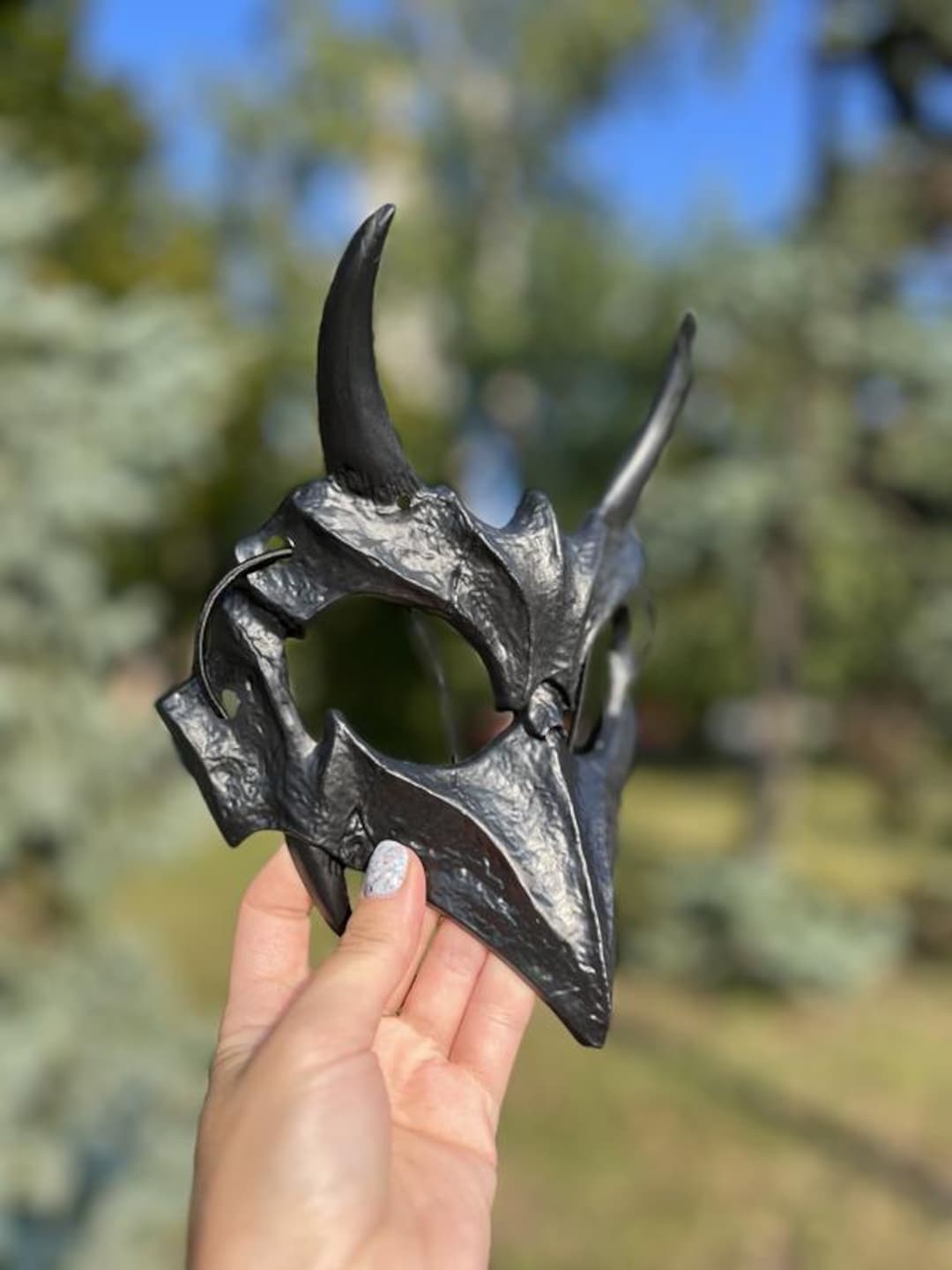 Bone Skull Mask / Handmade Fantasy Crow / Wolf Skull for Cosplay ...