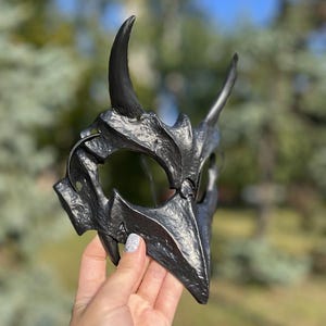 Bone skull mask / handmade fantasy crow / wolf skull for cosplay / Halloween / spooky season / creepy shamanic accessory