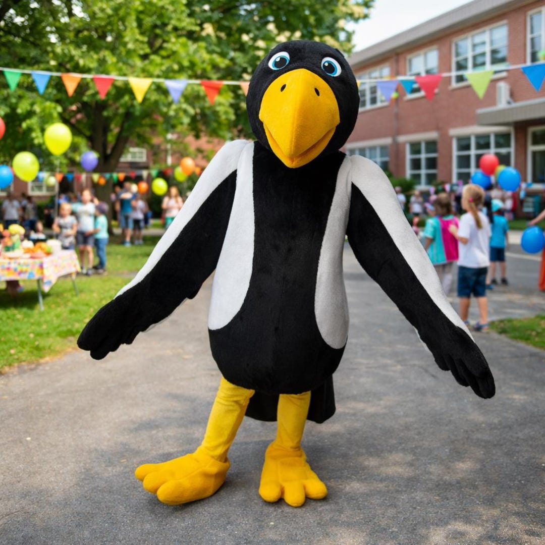 Crows Maxcot Crow Mascot Costume / Realistic Fursuit / Custom Mascot Suit / Handmade ...