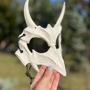 Bone skull mask / handmade fantasy crow / wolf skull for cosplay / Halloween / spooky season / creepy shamanic accessory