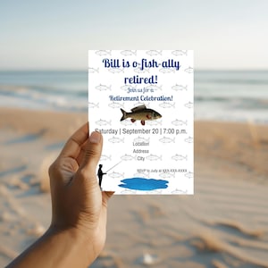 Fishing Themed Retirement Celebration Invitation