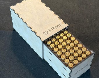223 Rem/5.56 Ammo Box SVG Laser File for 3mm Plywood (Digital File)