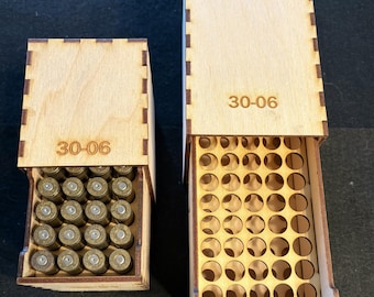 30-06 Ammo Boxes SVG Laser File for 3mm plywood. (Digital Files only)