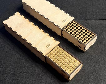 22 lr Ammo Box SVG Laser File for 3mm Plywood (Digital Files only)
