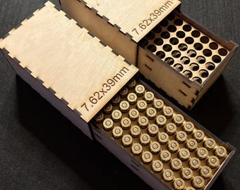 7.62x39mm Ammo Box SVG Laser File for 3mm plywood Digital Files only