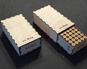 44 Mag Ammo Box SVG Laser File for 3mm Plywood (Digital File)