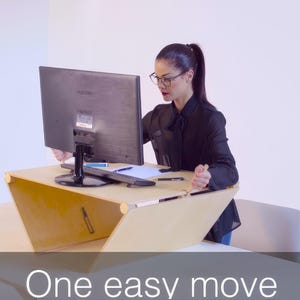 Hölzerner verstellbarer Stehpult, faltbarer Laptopständer, multifunktionaler Ständer, Sitz-Steh-Schreibtisch, Steharbeitsplatz-Schreibtisch für Home Office