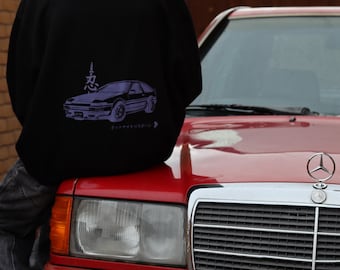 AE86 JDMパーカー 日本のストリートウェア カーパーカー ミッドナイト リスポーン