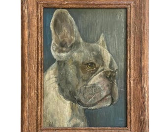 Custom Framed Oil Painting Pet Portrait Commission 5’7”, Choose your Choice Of Canvas, Woodboard, or Fine Art Paper, Personalized Pet