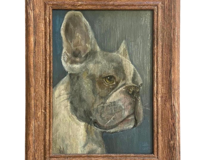 Featured listing image: Commission Custom Framed Oil Painting Pet Portrait Dog, Cat, Memorial  (5x7)