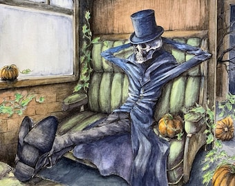 Skeleton Train wall art poster