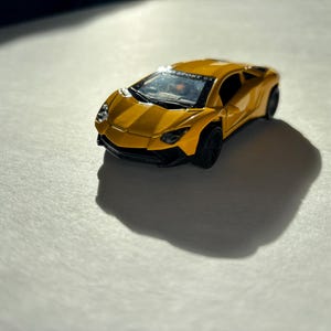 Lamborghini Aventador Diecast Car – 1:43 Yellow Pull-Back Toy | Alloy Lambo Model for Kids & Collectors | AMZGarage
