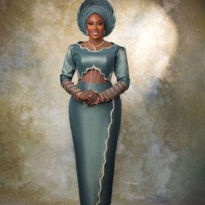 Several African Bride Aso Oke Dresses  | African Event Guest | Wrapper & Blouse | African Wedding Dress | African Women Dress | Yoruba Bride