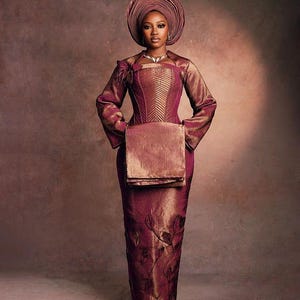 Several African Bride Aso Oke Dresses  | African Event Guest | Wrapper & Blouse | African Wedding Dress | African Women Dress | Yoruba Bride