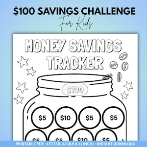 Printable Savings Tracker – Budget Jar Tracker with Smaller Increments