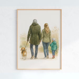 Hand Drawn Sketch from Photo, Watercolor Wedding Gift for Couple, Custom Family Gift, Painting from Photo, Anniversary Gift, Wedding Gift