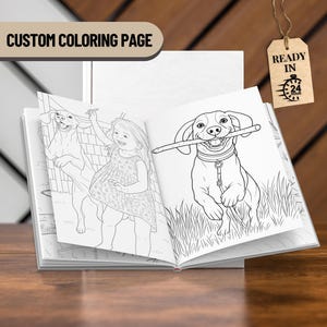 custom coloring page
photo to coloring page
personalized coloring book
custom portrait drawing
line art from photo
custom birthday coloring
gift for kids
custom pet portrait
coloring book for adults
digital coloring sheet
