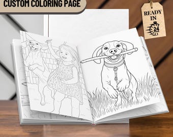 Coloring Page from Photo, Custom Coloring Pages from Photo, Personalized Coloring Pages, Photo to Outline Coloring Page, Kids Coloring Pages