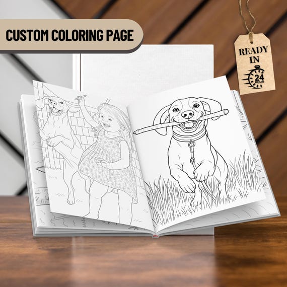 Coloring Page from Photo, Custom Coloring Pages from Photo, Personalized Coloring Pages, Photo to Outline Coloring Page, Kids Coloring Pages