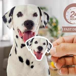 Pet Sticker Custom, Personalized Dog Stickers, Pet Face Decal, Custom Animal Sticker, Pet Memorial Decal, Cat Face Sticker Pet Keepsake Gift
