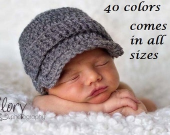 Baby Boy Hats, Baby Hats, Newborn Hat, Crochet Hats,  Photo Props, Photography Props, Coming Home Outfit, Baby Shower Gift, Newborn Boy Hat