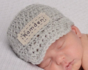 Newborn Personalized Name Hat -  Monogrammed Baby Clothes - Custom Baby Boy Hat - Infant Boy Crochet Hat - Baby Name Hat - Baby Boy Gifts