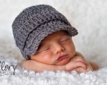 Baby Boy Hat, Baby Boy, Crochet Hat, Newsboy Hat, Infant Hat, Newborn Hat, Newborn Boy Hat, Baby Hat, Coming Home Outfit, Take Home Outfit