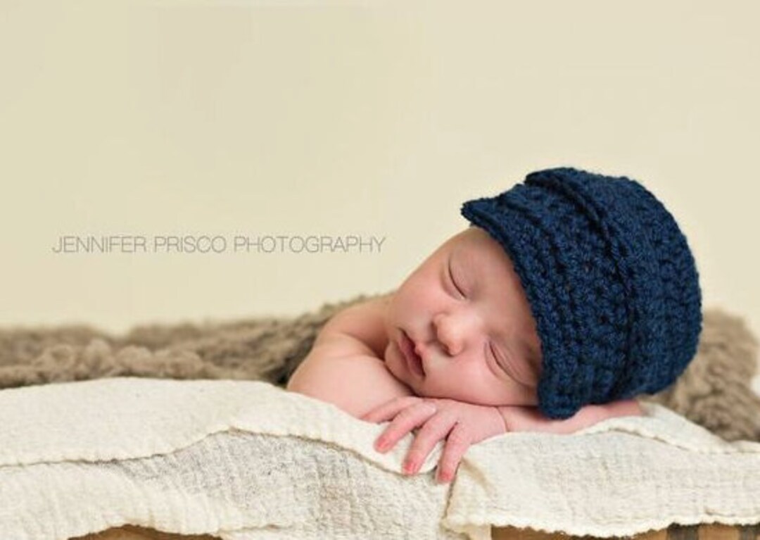 Baby Boy Newsboy Hat Newborn Boy Hat Infant Boy Crochet Hats Newborn