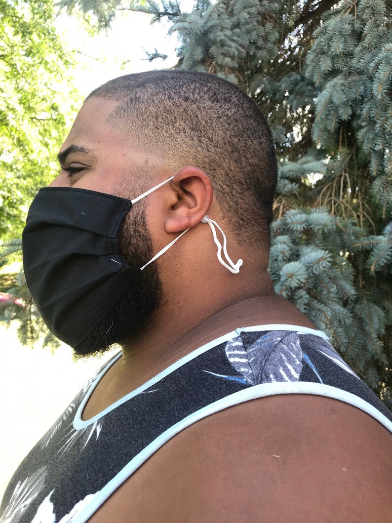 Mens XL Adjustable Cloth Face Mask Big and Tall Extra Large Etsy