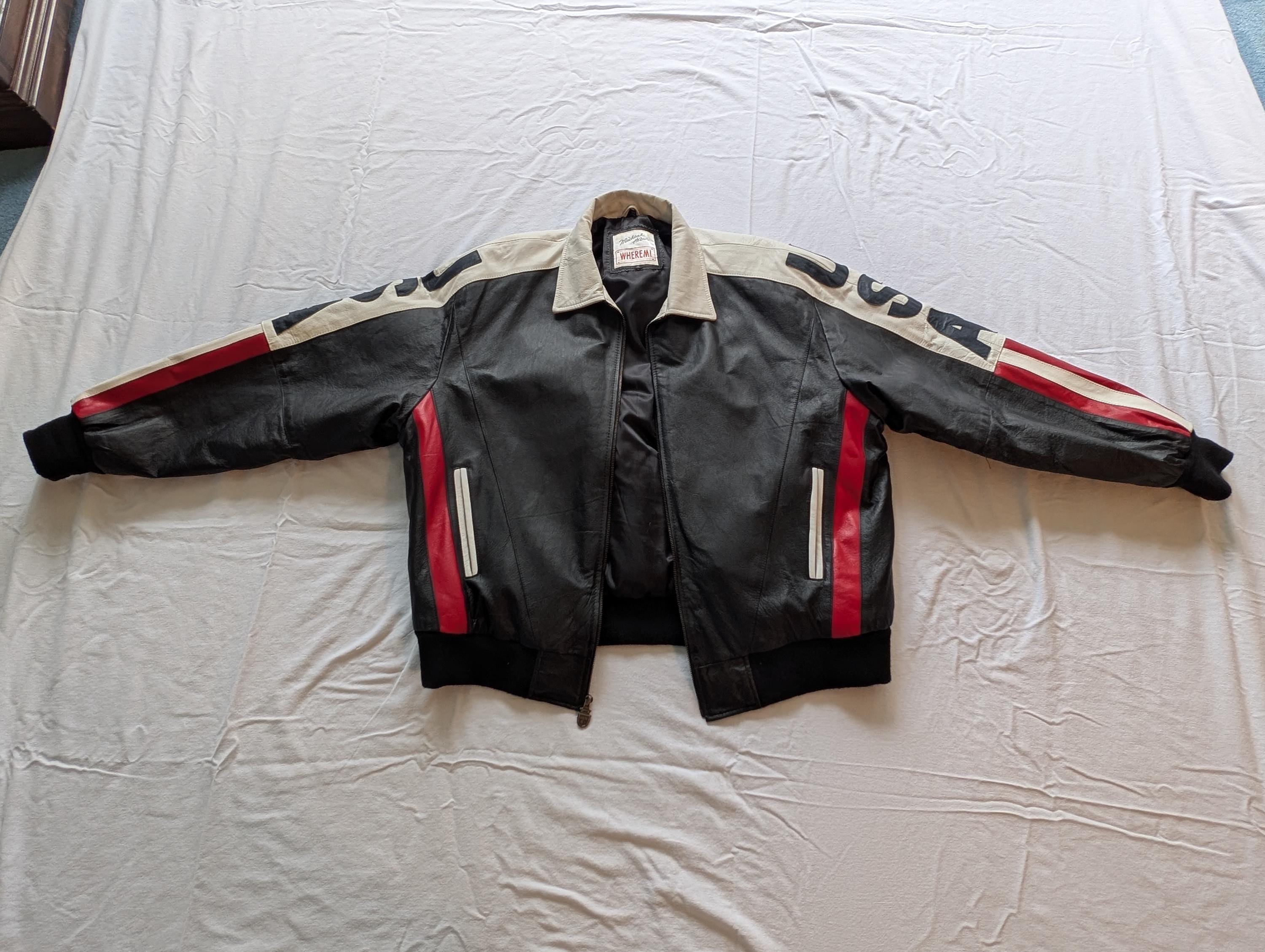 Leather USA Jacket - Etsy
