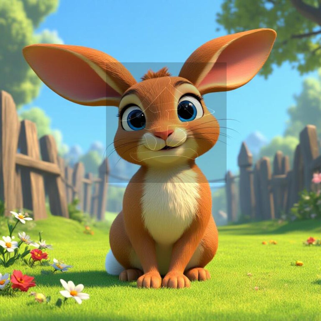 Bunny Rabbit Cartoon Art - Etsy