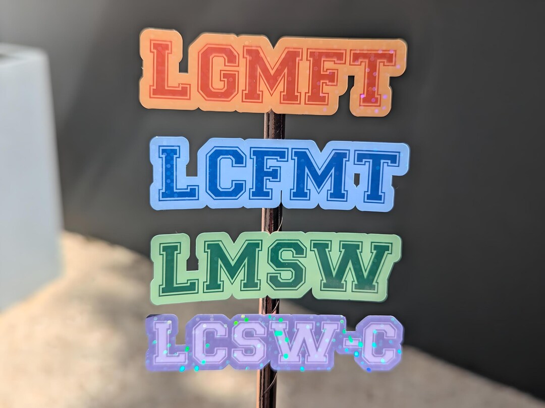 Mental Health License Sticker | Therapist Gifts | LCPC, LCSW, LMFT, Lpc ...