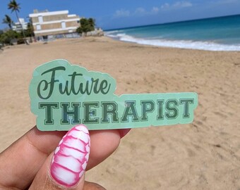 Future Therapist Sticker 2-Pack | Custom License Decal | Waterproof Glitter Holographic | Future LPC, LCSW, LMFT