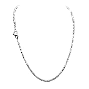 Silver Plated Wheat 3mm Chain Necklace: Infinity Clasp