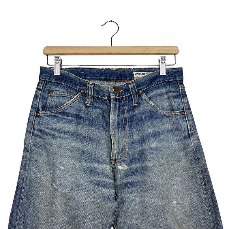 Vaqueros utilitarios Wrangler vintage desgastados para trabajadores, talla 30 imagen 2