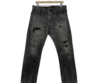 Vintage Edwin Denim Jeans Vintage Edwin Distressed Denim Jeans Vintage Edwin Distressed Redline Denim Jeans W34