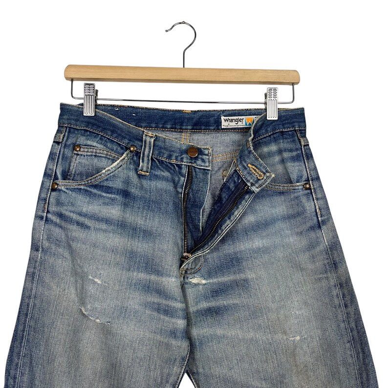 Vaqueros utilitarios Wrangler vintage desgastados para trabajadores, talla 30 imagen 8