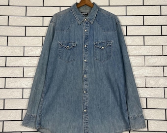 Vintage Uniqlo Japanese Designer Denim Workwear Jacket Size XL