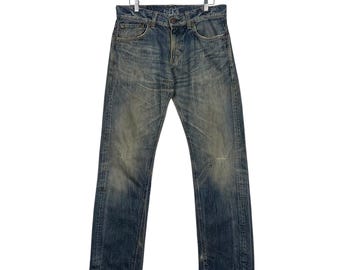 Vintage Edwin Distressed Denim Vintage Edwin Distressed Jean Vintage Edwin Distressed Denim Jeans W34