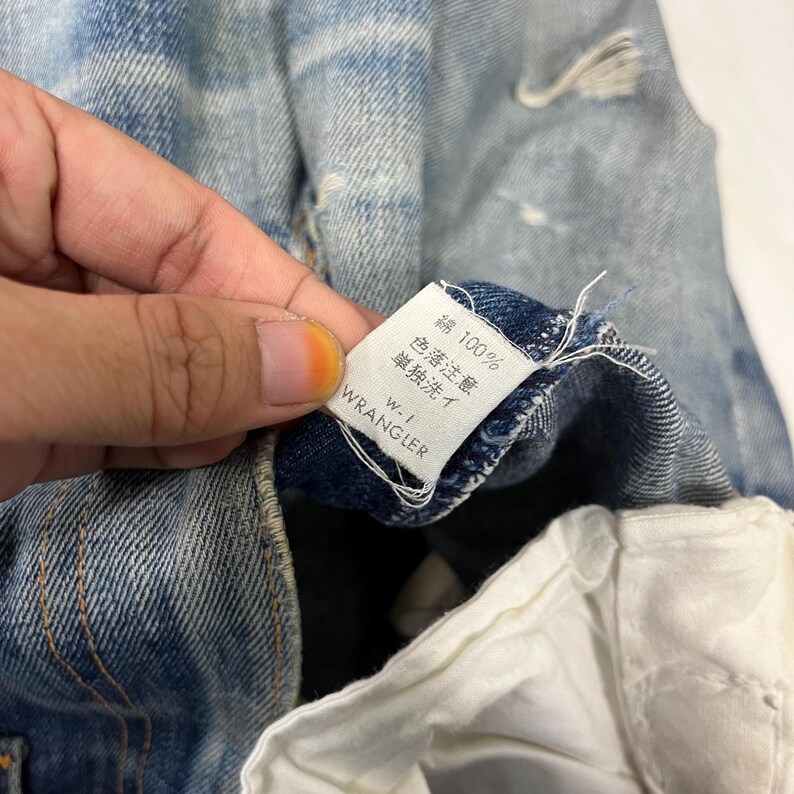 Vaqueros utilitarios Wrangler vintage desgastados para trabajadores, talla 30 imagen 10