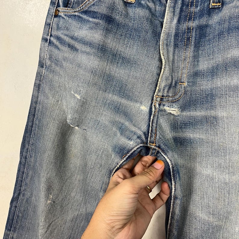 Vaqueros utilitarios Wrangler vintage desgastados para trabajadores, talla 30 imagen 15