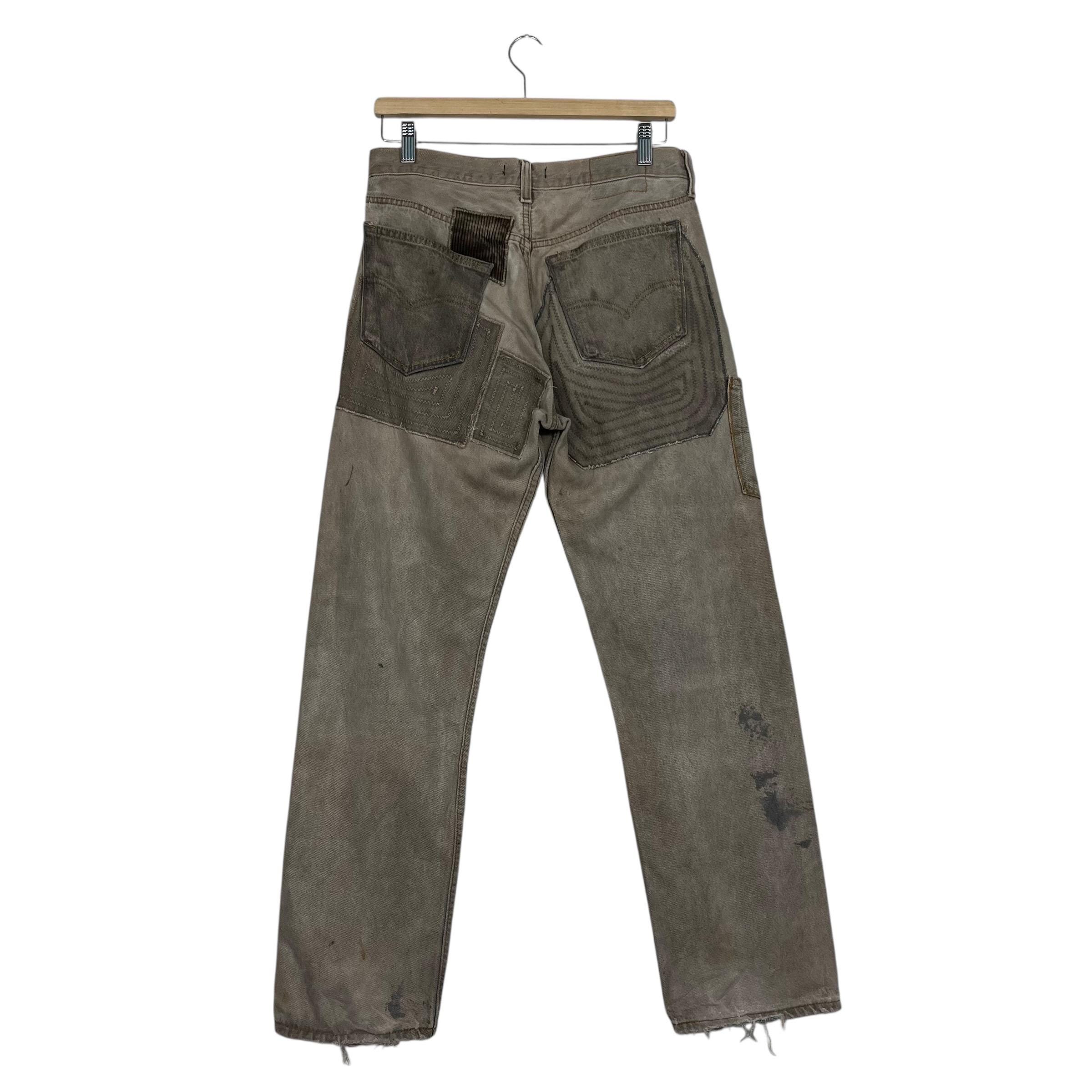 Vintage Levis X Famouz Sashiko Patchwork Workwear Denim Jeans W30