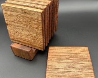 Handcrafted Wooden Coasters (Set of 4, 6, or 8)