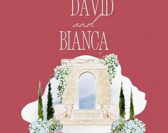 Hochzeitseinladung digitaler Download Canva Vorlage modern druckbare einladen leicht bearbeitbare Vorlage