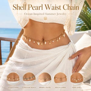 Charm Belly Chain - Etsy display picture 2
