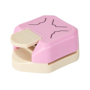 3-in-1 hoekafronder voor papier, roze, (R4/R7/R10mm): pons, snijder, envelopkarton voor knutselwerkjes en scrapbooks.