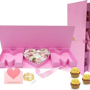 Assembled Mother's Day MOM Letter Shaped Fillable Gift Box Empty Cardboard Letter Flower Box Chocolate Strawberry Candy Jewelry Packaging