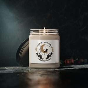 Soul With a Body Candle, Spiritual Quote Gift, Deep Affirmation Candle for Her, Mindfulness Decor, Empath Soul Aligned Candle, gift for her