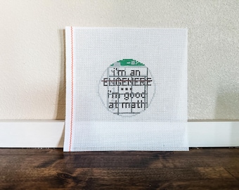 Engineering - Needlepoint Round Canvas